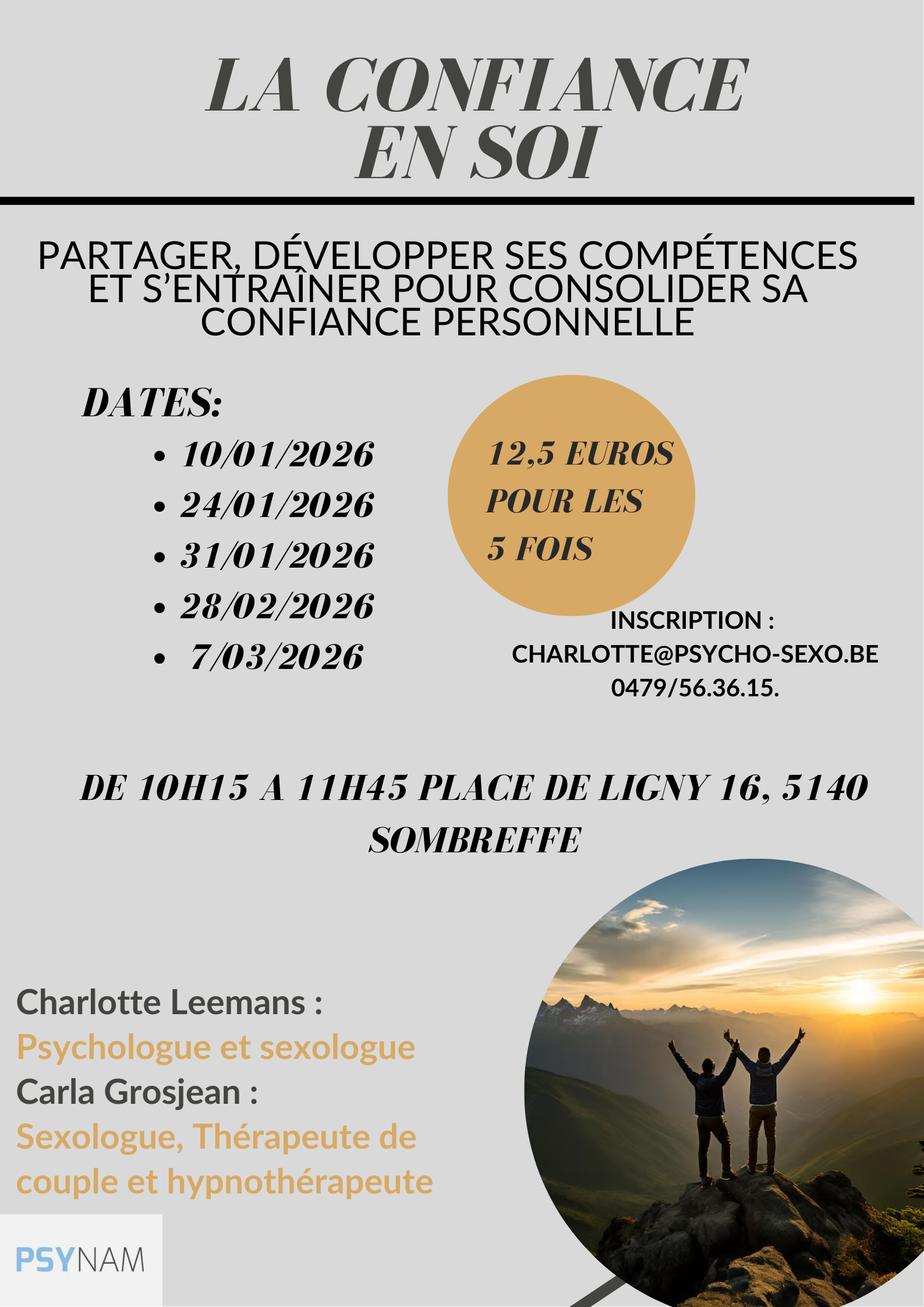 Atelier : confiance en soi